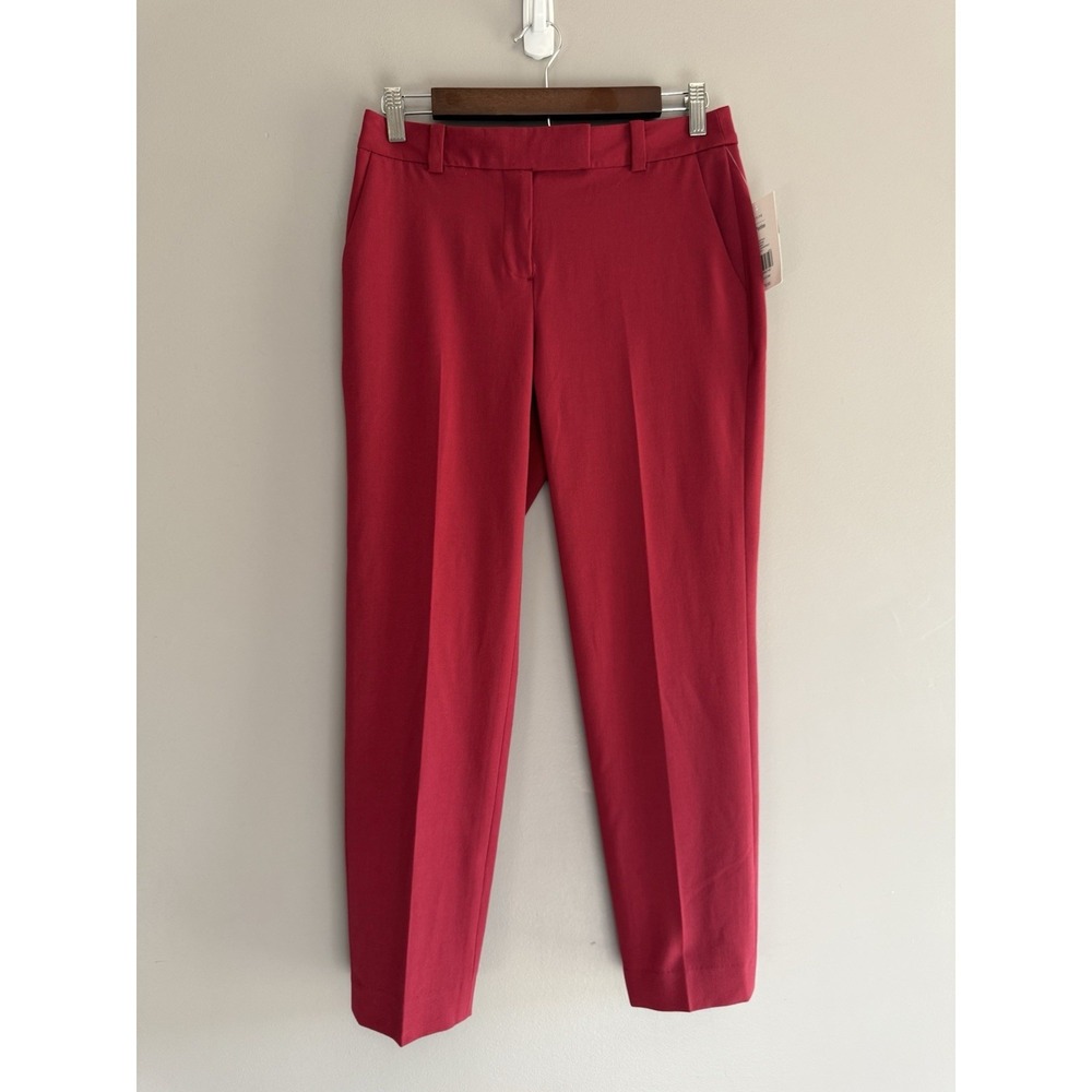 The Limited Slim Ankle Pants Red Office Career Dressy Classic Business 2 Petite - Picture 4 of 16